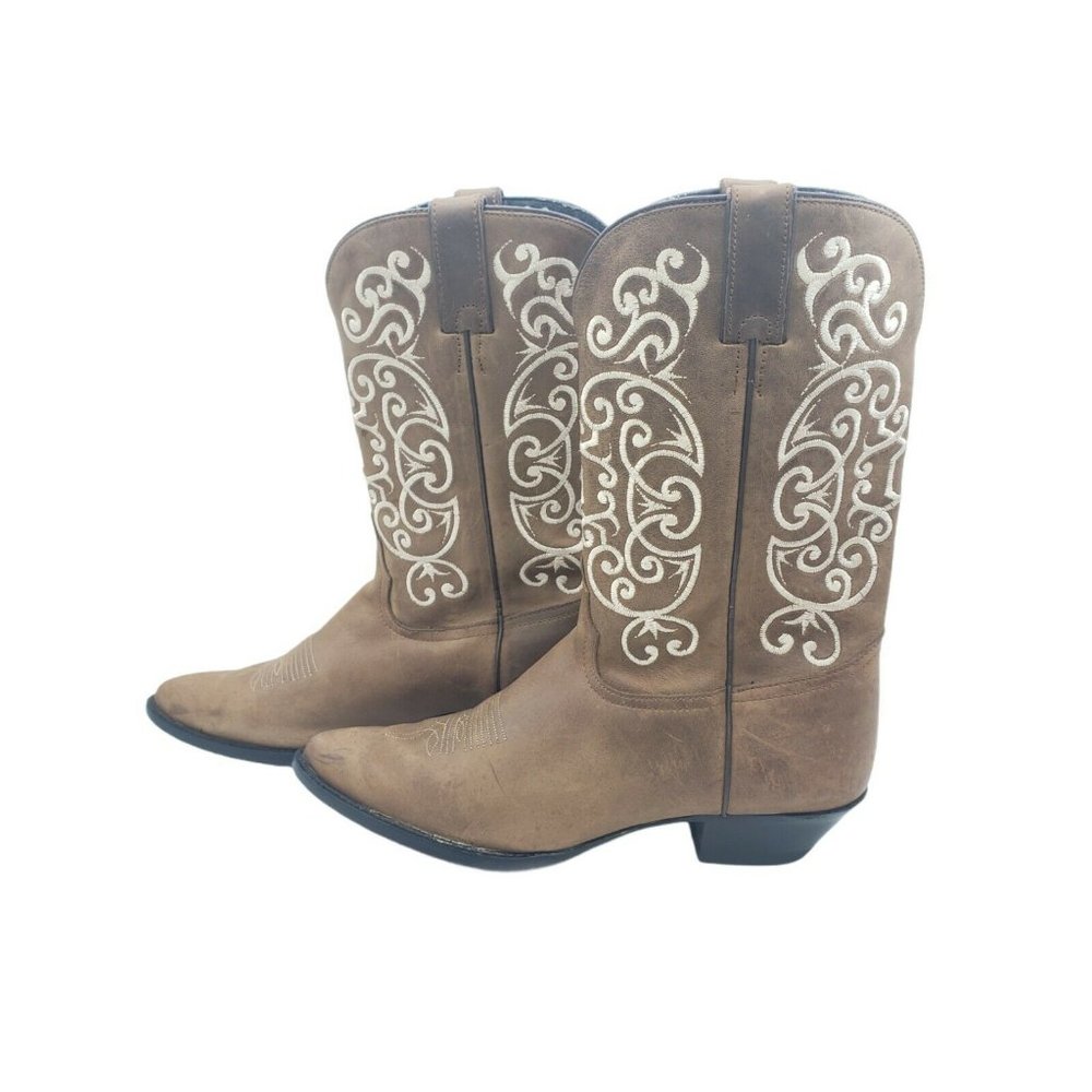 Tony Lama Embroidered Womens Cowboy Boots 9.5 B